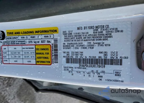 2018 Ford Fusion Se Hybrid from USA, damaged, VIN 3FA6P0LUXJR178459